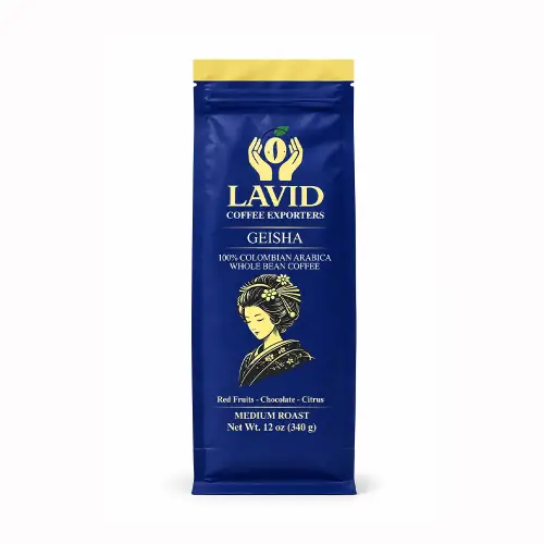 LAVID COFFEE 12 oz, - GEISHA , Medium Roast. Whole Bean