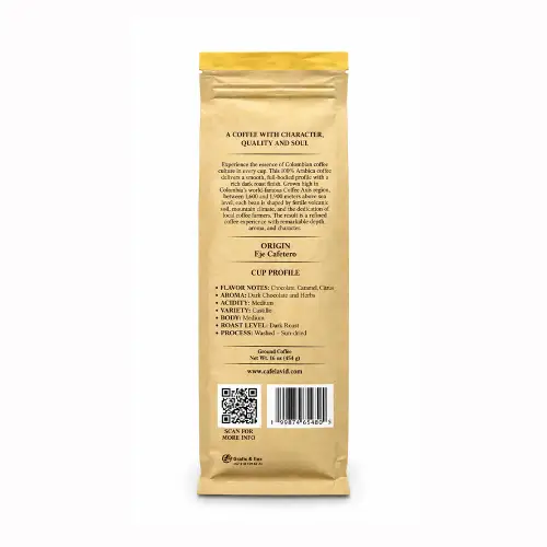LAVID COFFEE. 16 oz - ORIGIN Dark Roast. mass-market coffee. Ground Coffee