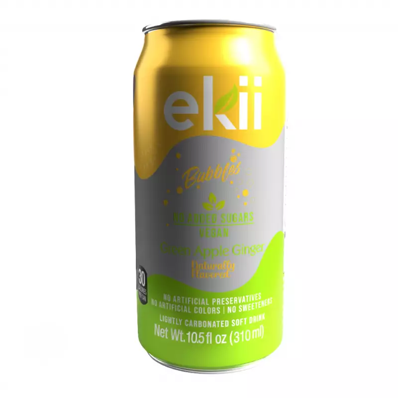 Lightly carbonated/Green Apple Ginger/Vegan/No Added Sugar/Low Calories/Not Sweetener/Can/10.5fl ozE