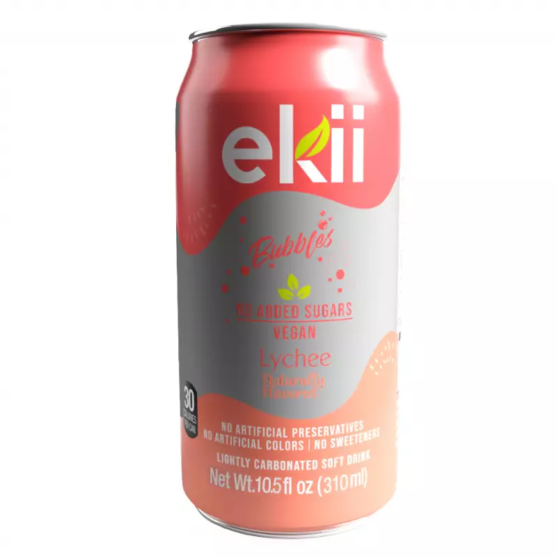 Lightly carbonated/Lychee/Vegan/No Added Sugar/Low Calories/No Sweeteners/Can/10.5 fl oz E