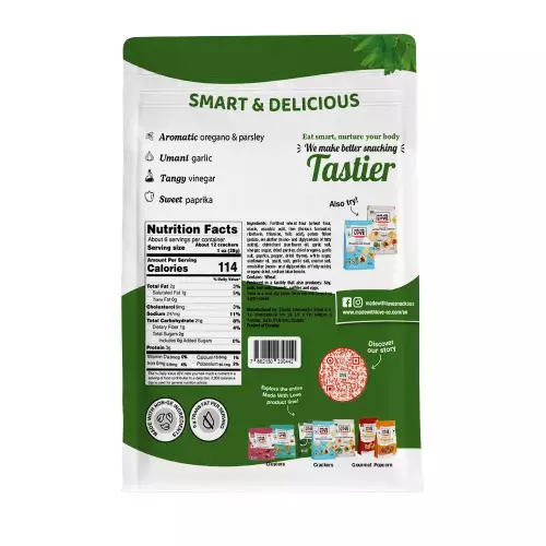 Made With Love - Artisan baked Crackers with chimichurri sauce, 6 oz, zip and seal bags E