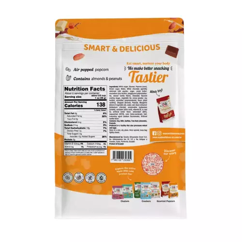 Made With Love - Popcorn, Caramel Nut Crunch, almonds, peanuts and chocolate, 7oz, zip E