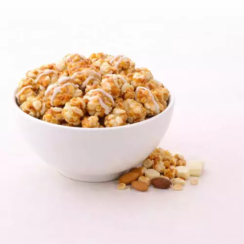 Made With Love - Popcorn, Cinnamon Roll Caramel Corn, with almonds and white chocolate 7oz x3 E