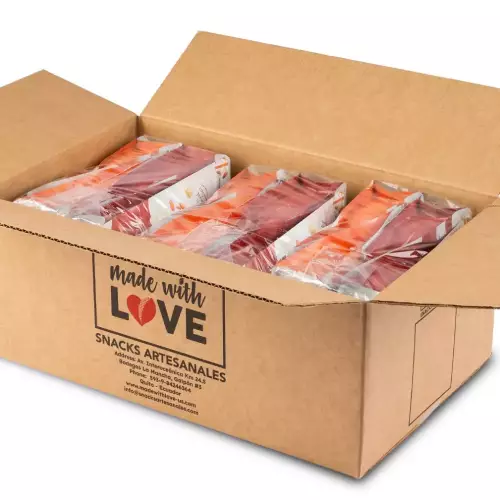 Made With Love-Pack x4 Popcorn, Caramel Nut Crunch x2 and Cinnamon Roll x2, 7oz, zip and seal bags E