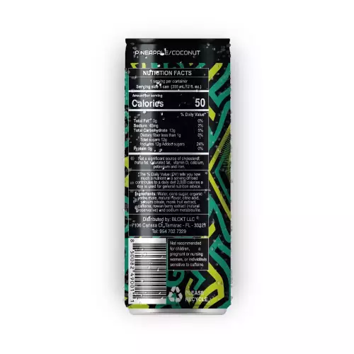 Matevibe-Natural Energy Drink-Tropical Glow-12 OZ-YERBA MATE-Low Sugar-Vegan-Focus E