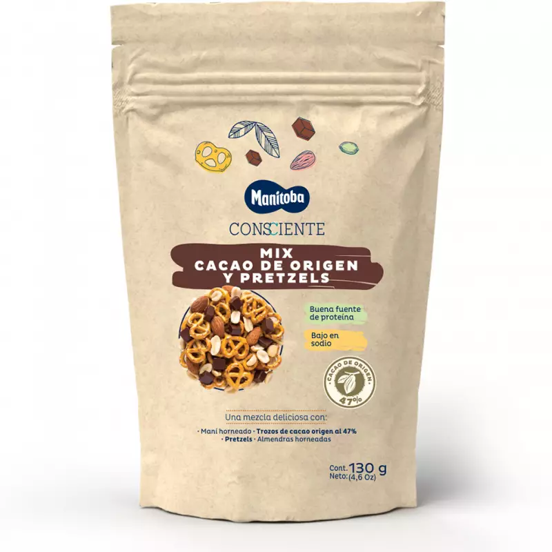 Mix Cacao And Pretzels - Nuts X 4.59 Oz Doypack