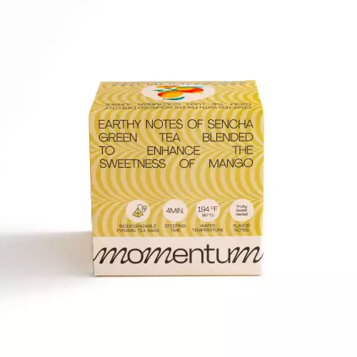 Momentum Tea | Sencha Green Tea, Mango and Honey | 1.1 Oz E