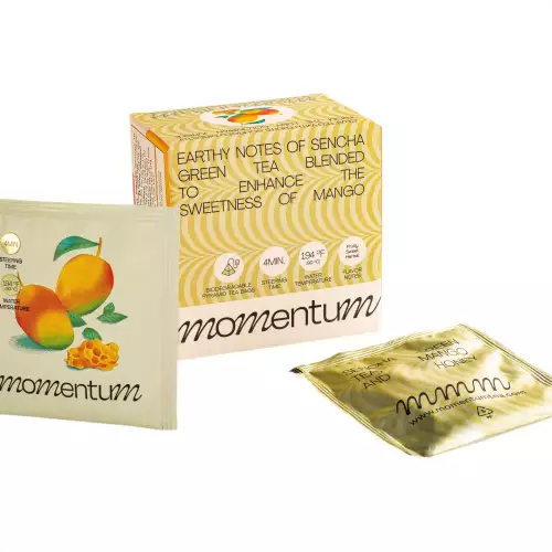 Momentum Tea | Sencha Green Tea, Mango and Honey | 1.1 Oz E