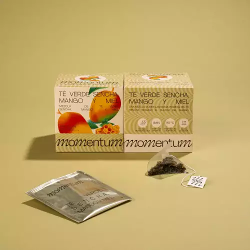 Momentum Tea | Sencha Green Tea, Mango and Honey | 1.1 Oz E