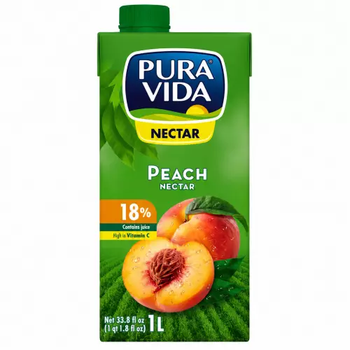 Pil - Peach Nectar - 33,8 fl oz - 18% contains juice - High in vitamin C