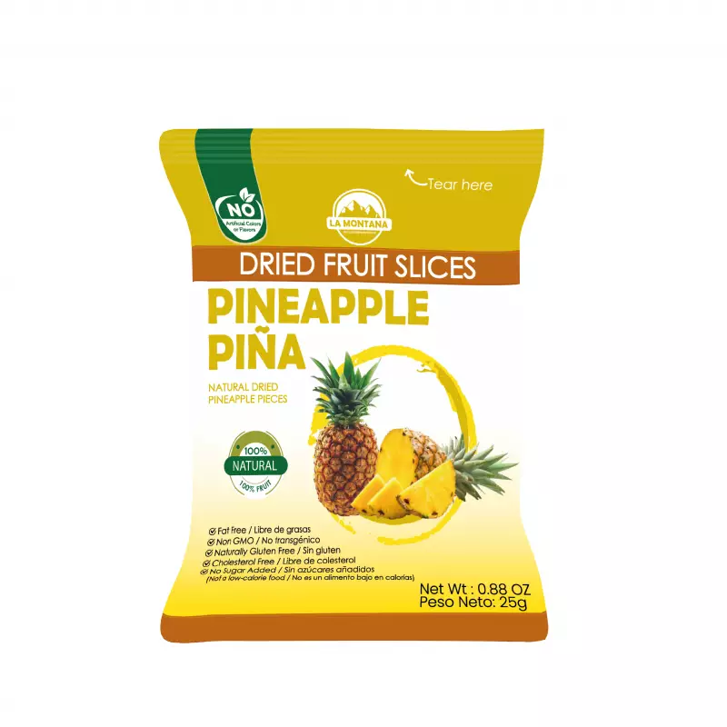 Pineapple dried snacks - 0.88 oz - 100% fruit natural - No sugar addied - Gluten Free