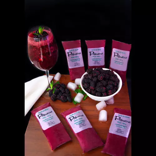 Pronalfrut-Blackberry Frozen Fruit Pulp - 35 oz (1.000gr) E. - 10 pillows x 100 g