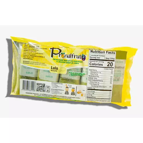 Pronalfrut-Lulo Frozen Fruit Pulp - 35 oz (1.000gr) E. - 10 pillows x 100 g