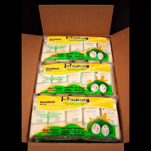 Pronalfrut-Soursop Frozen Fruit Pulp - 35 oz (1.000gr) E. - 10 pillows x 100 g