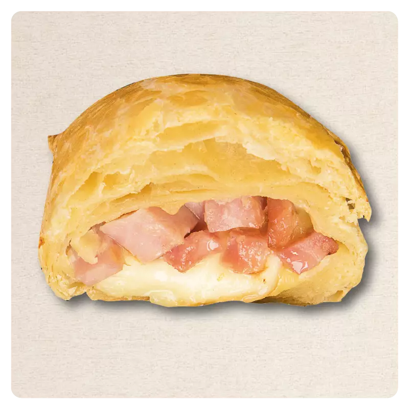 Puff Pastry Stuffed with ham & cheese E.