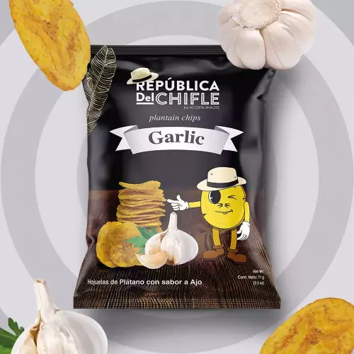 Republica del Chifle | Green plantain chips with garlic flavor E