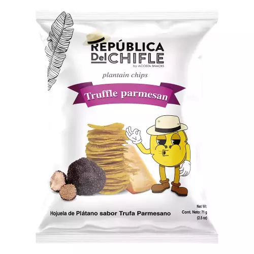 Republica del Chifle | Green plantain chips with truffle parmesan flavor E