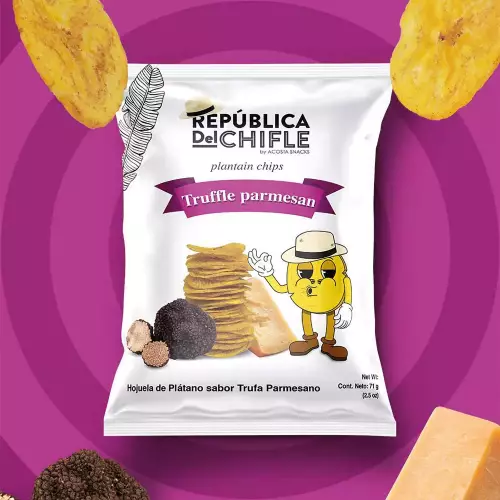 Republica del Chifle | Green plantain chips with truffle parmesan flavor E