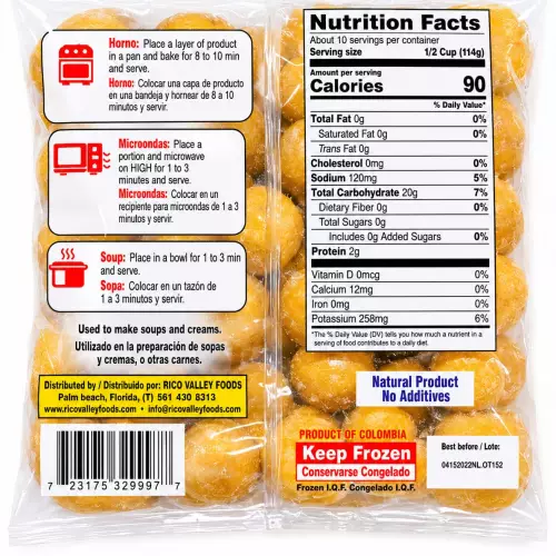 Rico Valley-Yellow Potatoe ( type A). Precook, Gluten free, 100 % natural, 2 pounds each package E