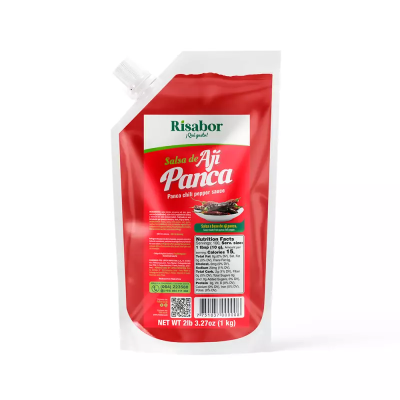 Risabor | Panca Chili pepper sauce | 2.20 lb | Peruvian sauces | HACCP