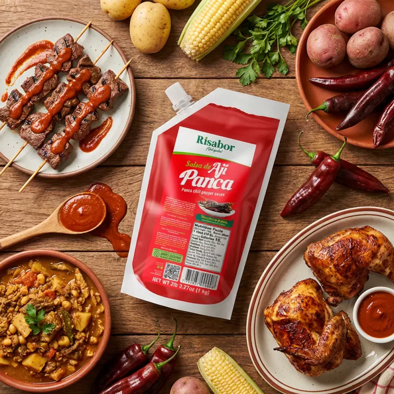 Risabor | Panca Chili pepper sauce | 2.20 lb | Peruvian sauces | HACCP