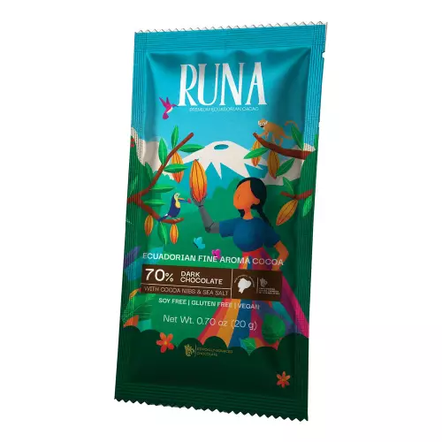 Runa Premium Organic Ecuadorian Cocoa Miniatures | Different flavors | Six Pack Bars | 4,23 oz E