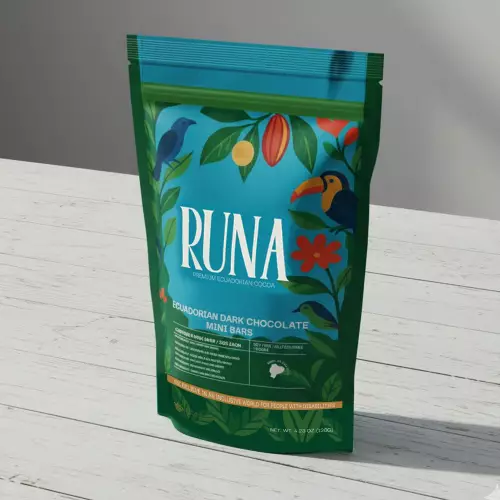 Runa Premium Organic Ecuadorian Cocoa Miniatures | Different flavors | Six Pack Bars | 4,23 oz E