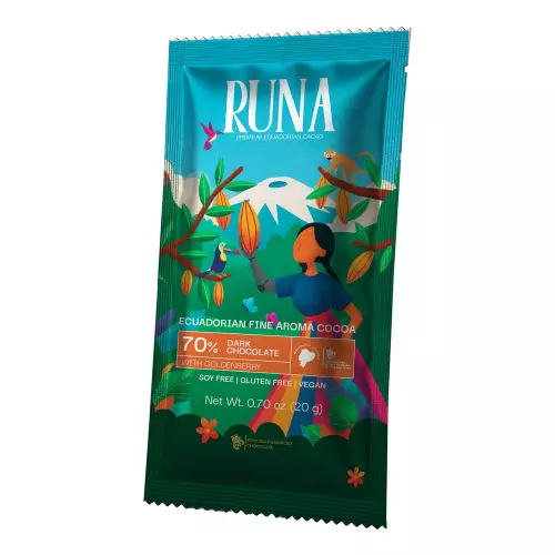 Runa Premium Organic Ecuadorian Cocoa Miniatures | Different flavors | Six Pack Bars | 4,23 oz E