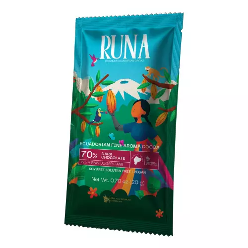 Runa Premium Organic Ecuadorian Cocoa Miniatures | Different flavors | Six Pack Bars | 4,23 oz E