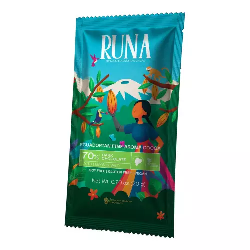 Runa Premium Organic Ecuadorian Cocoa Miniatures | Different flavors | Six Pack Bars | 4,23 oz E