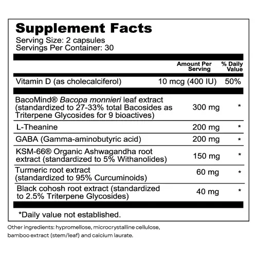 SEASON34-Menopause Mood & Memory Support - 60 Ct - Brain Fog, Focus, Clarity - Doctor-Formulated