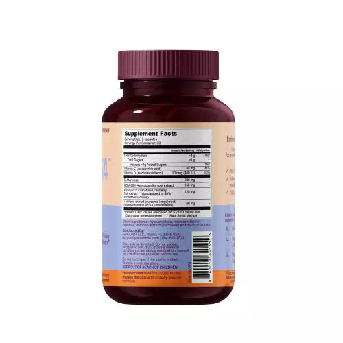 SEASON34-Menopause Urinary Tract Support - 60 Ct - Urgency, Frequency - D-Mannose, Cranberry 40% PAC