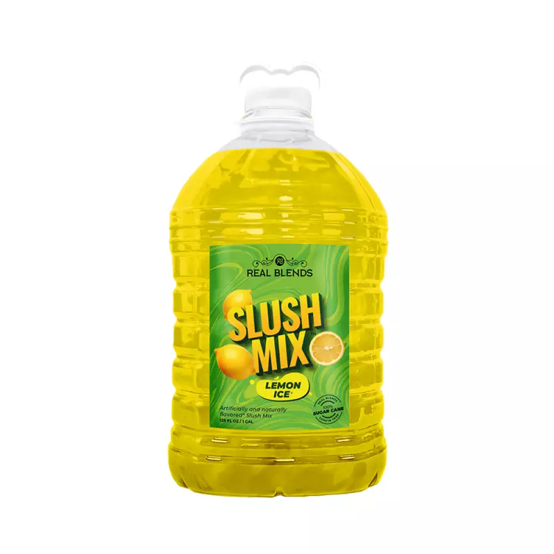 Slushie Mix 1:5 - Lemon Ice - 128 fl oz - Pure Cane Sugar - Natural Flavor