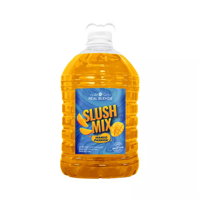 Slushie Mix 1:5 - Mango Passion - 128 fl oz - Pure Cane Sugar - Natural