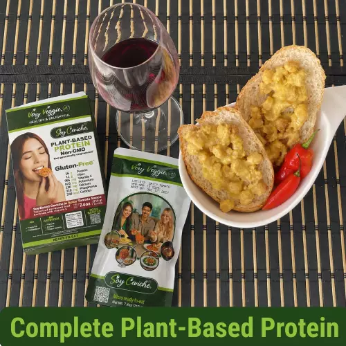 Soy Ceviche Spicy Tomato|Ready-to-Eat Plant-Based Protein Main Dish|Non-GMO, Gluten-Free|7.4oz