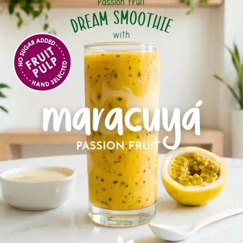 Turumba - Passion fruit pulp - 16 oz -refrigerated - No added sugar- 100% Natural