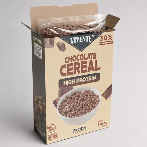 Vivente-30% Chocolate Flavor Protein Breakfast Type Cereal - GMO -  Gluten Free - 7.76 oz