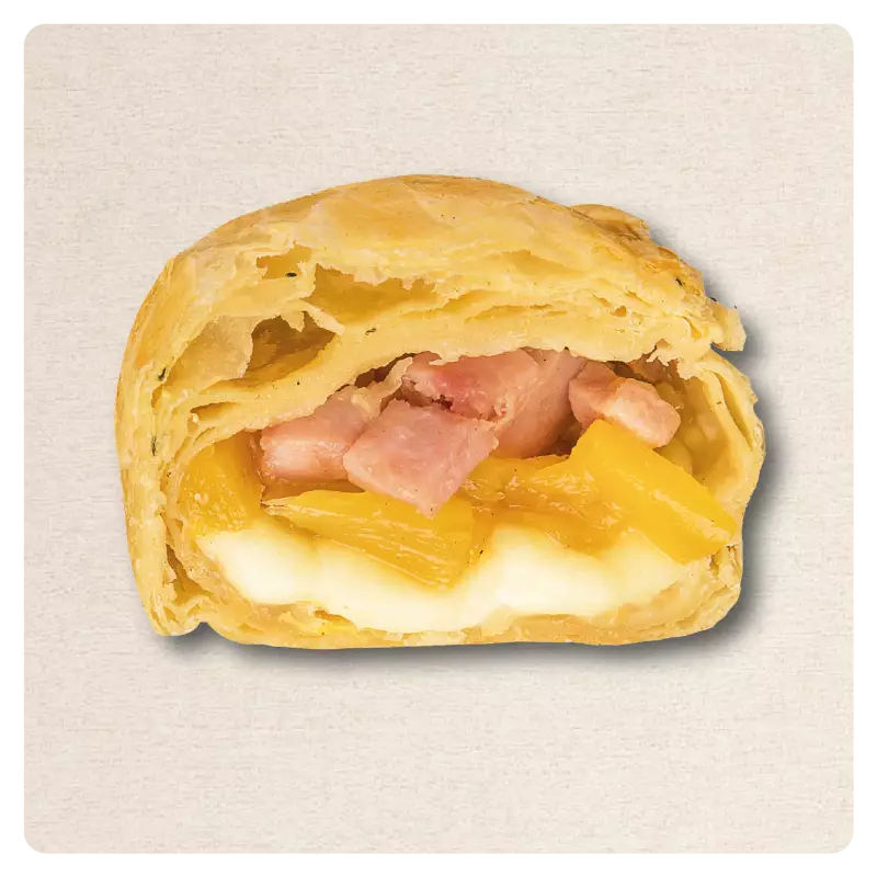 Yummy Puffies | Puff Pastry Stuffed With Ham, Cheese And Pineapple. Pre Cook  | E.