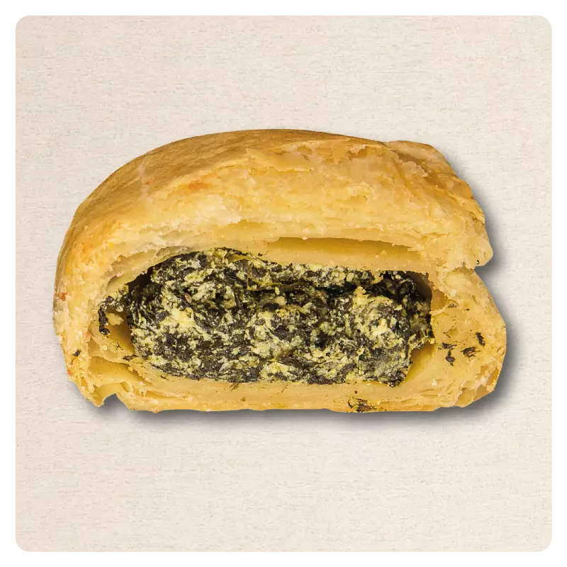 Yummy Puffies | Puff Pastry Stuffed With Spinach and Ricotta Raw | E.