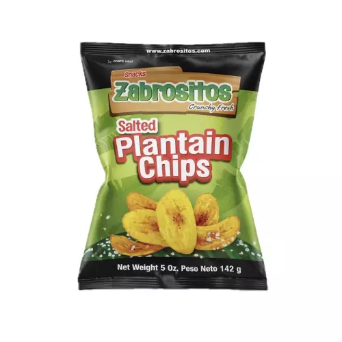 Zabrositos - Plantain Chips Salted 5 oz - Natural, Vegan, Gluten Free, No Trans Fat E