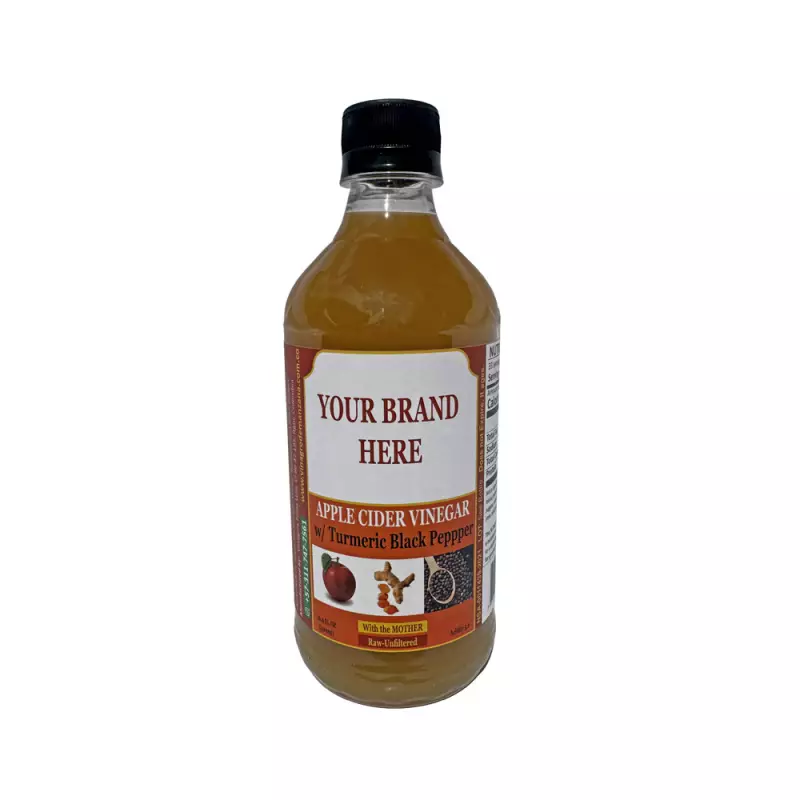 Apple Cider Vinegar, w/ mother, unfiltered, w/  Turmeric Black Pepper  (16,9 oz. /  500 ml)