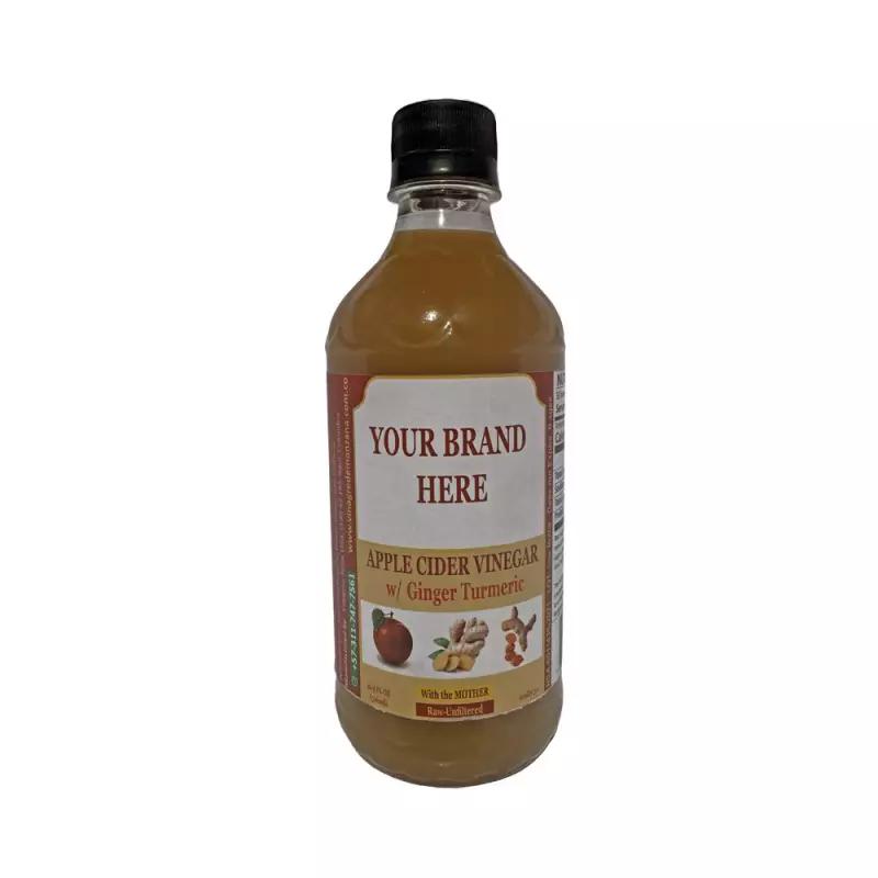Apple Cider Vinegar, w/ mother, unfiltered, w/ GInger Turmeric  16,9 oz.