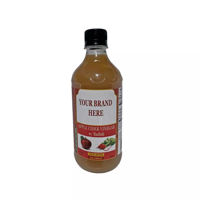 Apple Cider Vinegar, w/ mother, unfiltered, w/ Radish  16,9 oz.