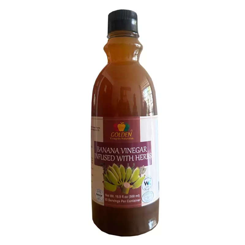 Banana vinegar infused with herbs - 16.9 fl oz - haccp - kosher