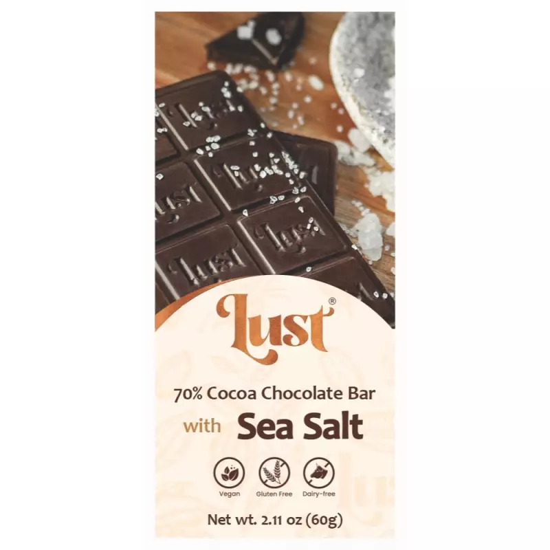 Chocolate with SEA SALT 70% cocoa - 2.11oz - Gluten Free - Vegan - Milk Free