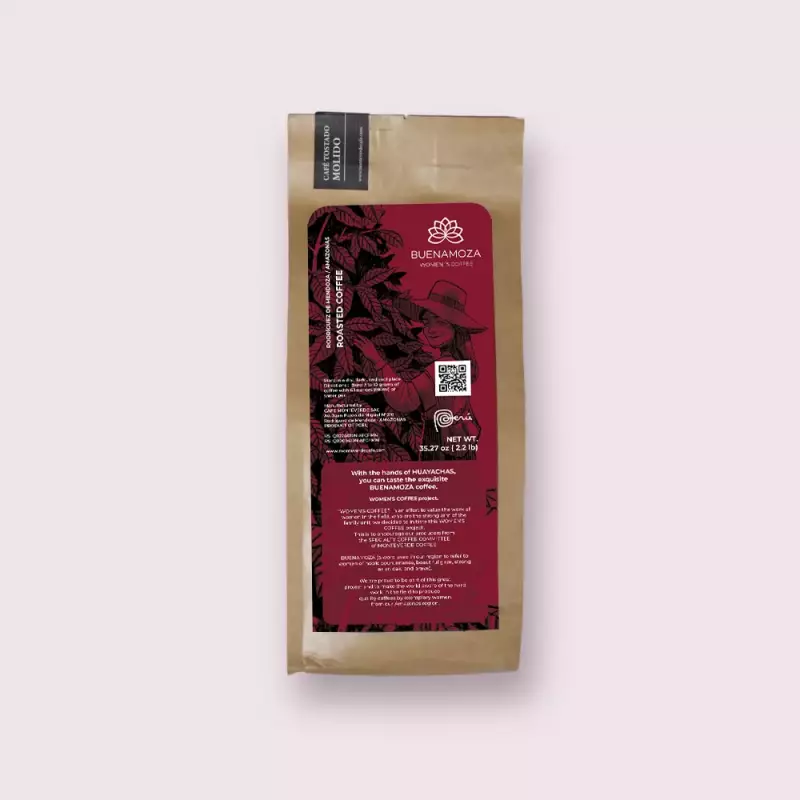 Ground Roasted Coffee / Café Buenamoza / Organic /35.27 Oz