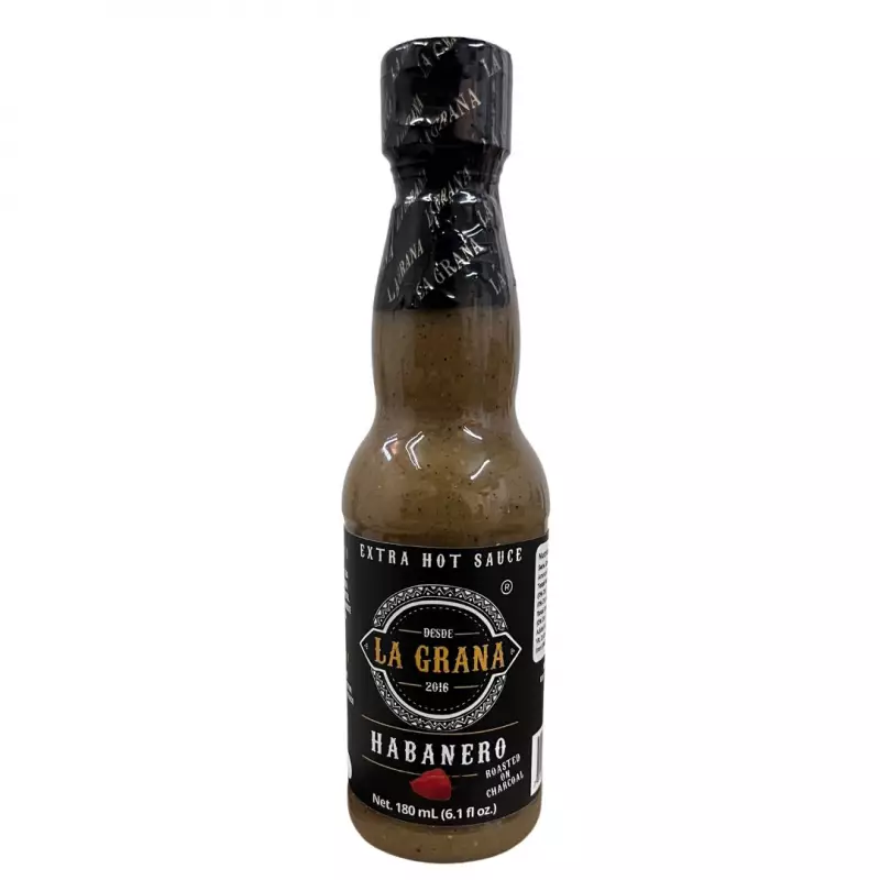 Habanero Roasted Extra Hot Sauce - 6.1 oz - No Artificial Flavors or Colors - Roasted or Charcoal