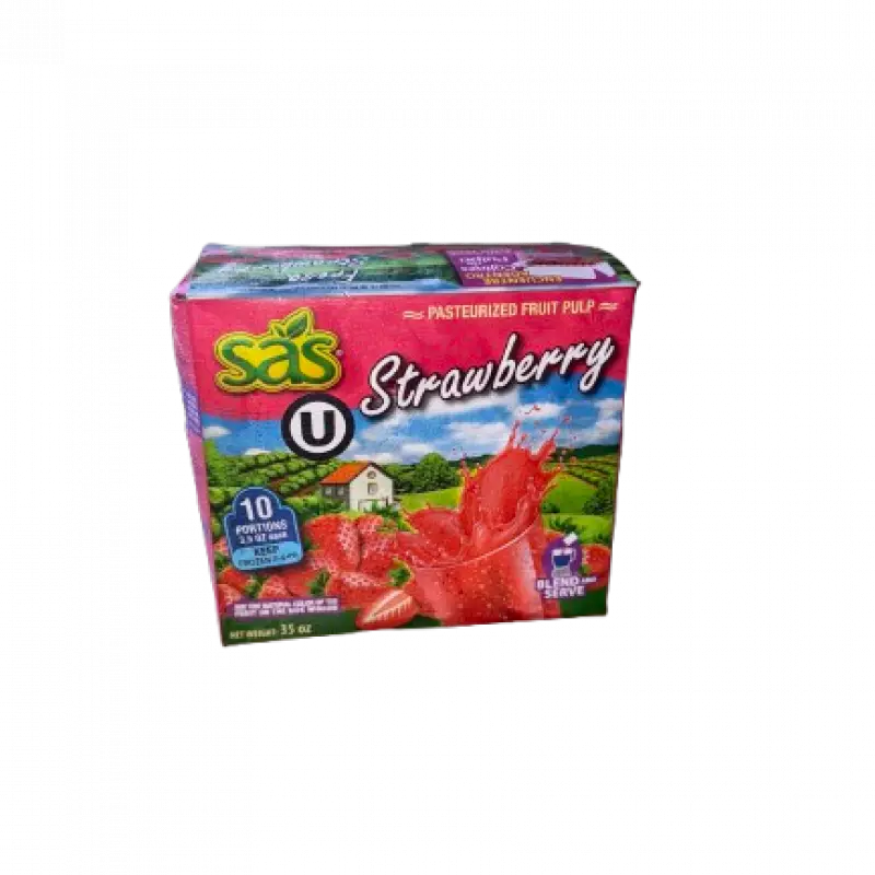Pasteurized Strawberry Fruit Pulp - 35 oz (1.000gr) - Free Sugar - Kosher -  Easy Off E