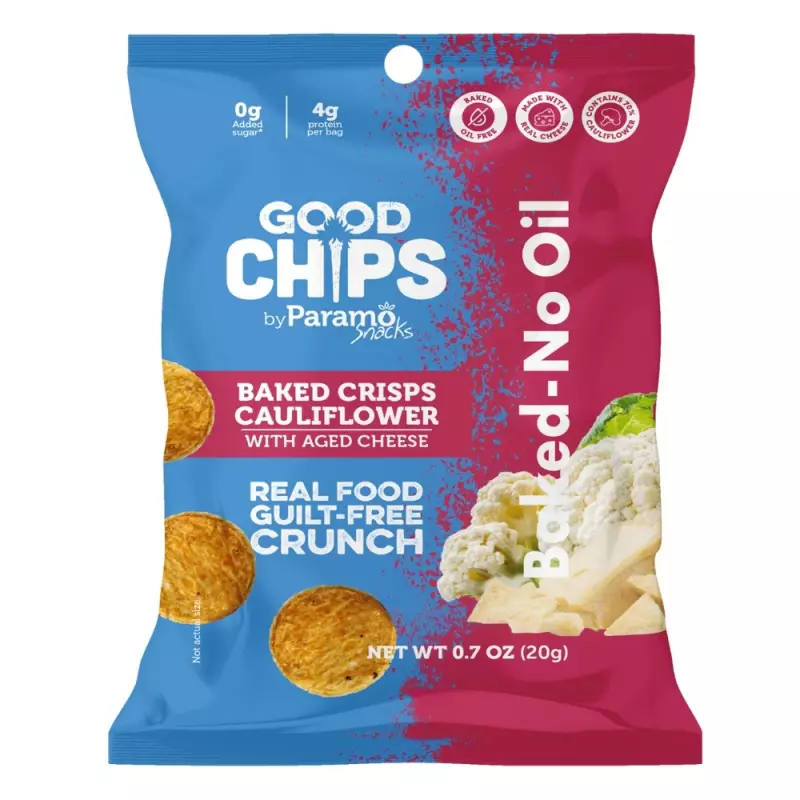 Baked Cauliflower Cheese Crisps 0.7oz Snack - Vegatarian. no oil. no added sugar. gluten free