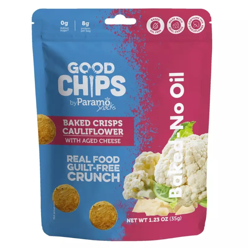 Baked Cauliflower Cheese Crisps 1.23oz Snack - Vegetarian. no oil. no added sugar. gluten free